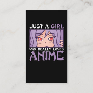 Anime Girl Otaku Kids Japanisches Comic Manga Fan Visitenkarte