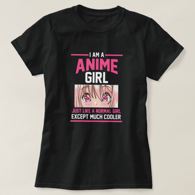 Anime Girl Otaku T-Shirt (Design vorne)