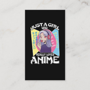 Anime Girl Otaku Teen Japanisch Manga Comic Fan Visitenkarte