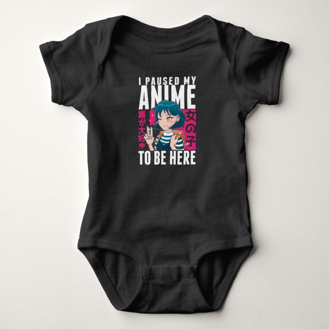 Anime Girl Otaku Teen Japanischer Manga Fan Baby Strampler (Vorderseite)