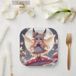 Anime Girl Pixie Hippie Moon Fairy Pappteller