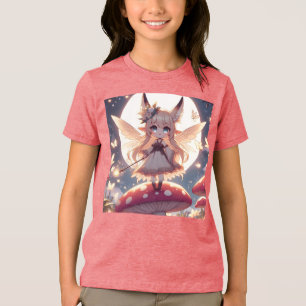Anime Girl Pixie Hippie Moon Fairy Tri-Blend Shirt