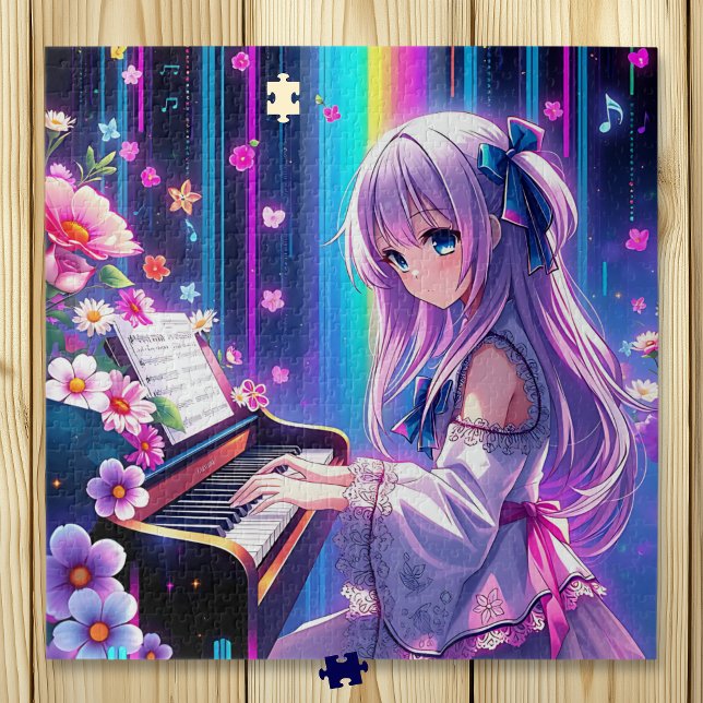Anime Girl Playing Piano (Von Creator hochgeladen)