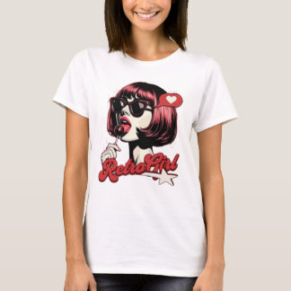 Anime Girl Pop Art Grafik T-Shirt - Süße Retro Ma