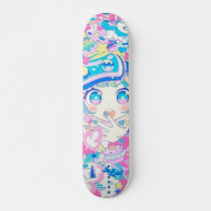 Anime Girl Remix Skate Deck Skateboard