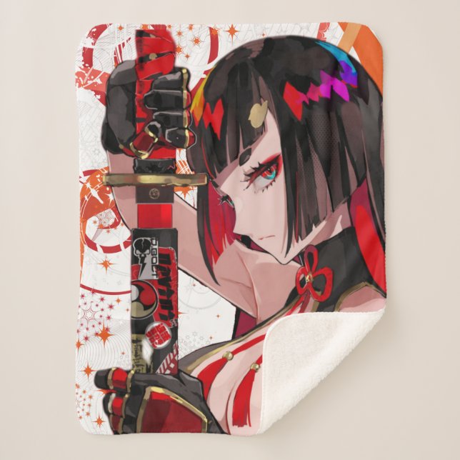 Anime girl Samurai  Sherpadecke (Vorderseite)