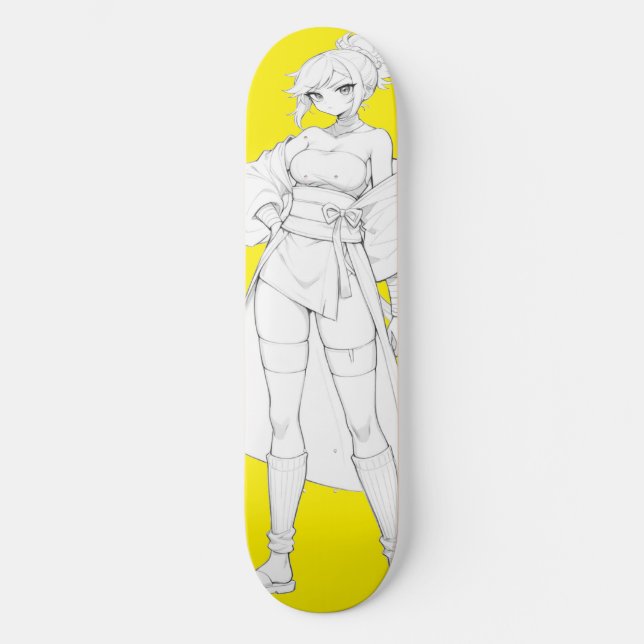 Anime Girl Skateboard Deck (Vorderseite)