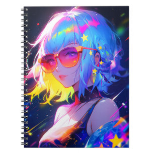 Anime Girl Stars Notizblock