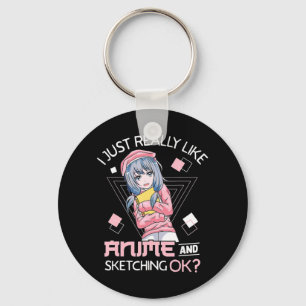 Anime Girl Waifu, die Anime Ramen und Sketchi Lieb Schlüsselanhänger