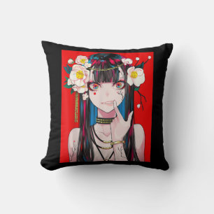 Anime Girl Waifu Japanisch Ästhetik Kawaii Otaku Kissen