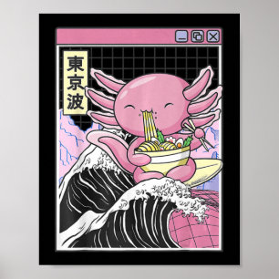 Anime Girl Waifu Who Loves Anime Ramen And Sketchi Poster
