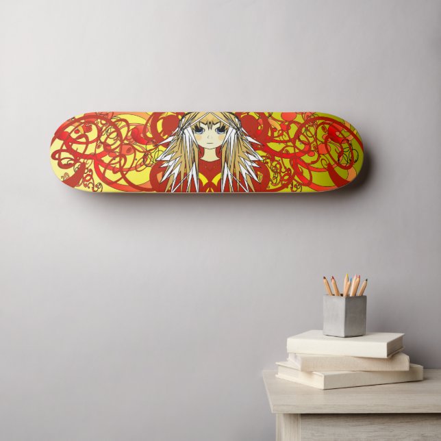Anime Girls Skateboard (Wandkunst (Horz))