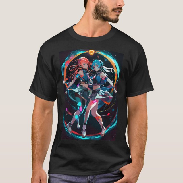 Anime Girls T - Shirt (Vorderseite)