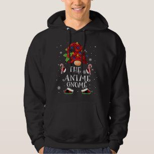 Anime Gnome Buffalo Kariertes Weihnachtsbaumlicht Hoodie