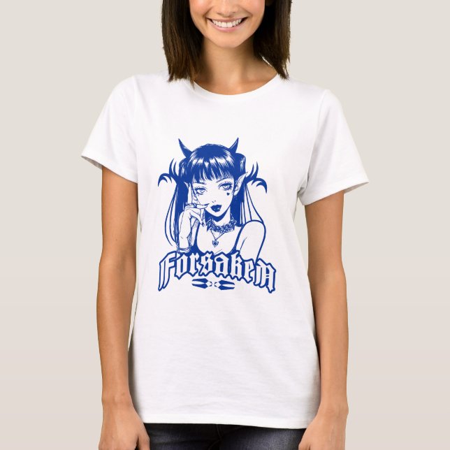 Anime Gothic Forsaken | Dark Anime Streetwear T-Shirt (Vorderseite)