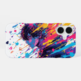 Anime Graffiti Chaos — Farbexplosion iPhone 16 Hülle