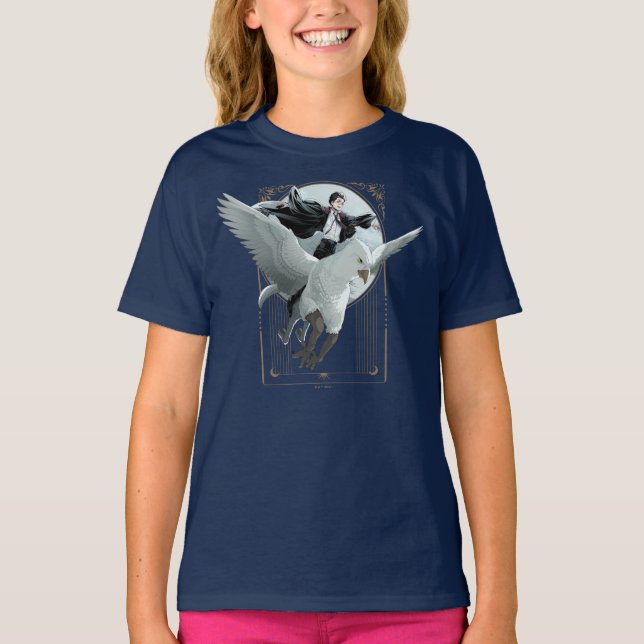 Anime HARRY POTTER™ Flight mit Buckbeak T-Shirt (Vorderseite)