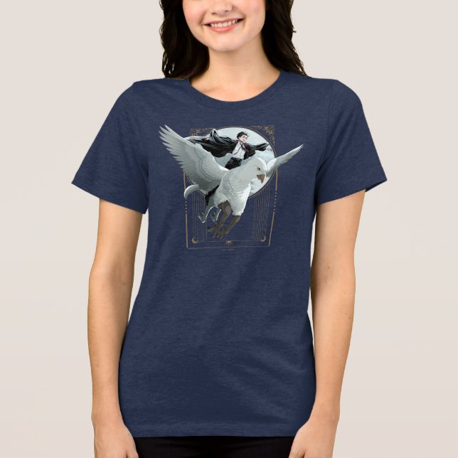 Anime HARRY POTTER™ Flight mit Buckbeak Tri-Blend Shirt (Vorderseite)