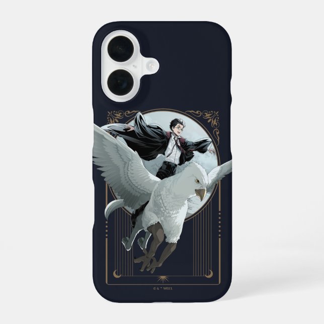 Anime HARRY POTTER™ Flug mit Buckbeak iPhone 16 Hülle (Rückseite)
