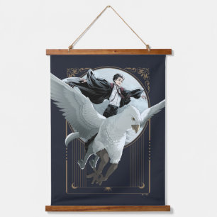 Anime HARRY POTTER™ Flug mit Buckbeak Wandteppich Mit Holzrahmen