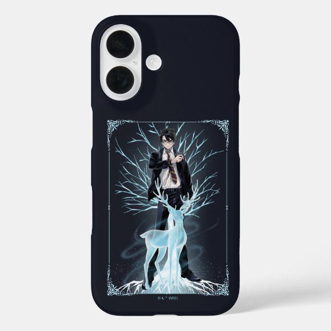 Anime HARRY POTTER™ Hirsch Patronus iPhone 16 Hülle (Rückseite)