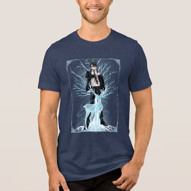 Anime HARRY POTTER™ Stag Patronus Tri-Blend Shirt (Vorderseite)