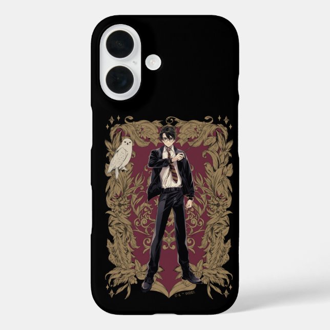 Anime HARRY POTTER™ Zierrahmen iPhone 16 Hülle (Rückseite)