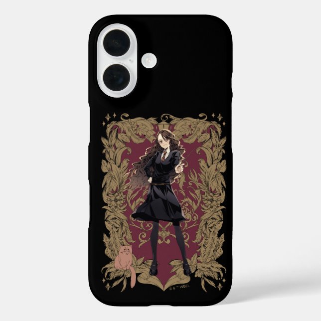 Anime Hermione Granger Verziert Frame iPhone 16 Hülle (Rückseite)