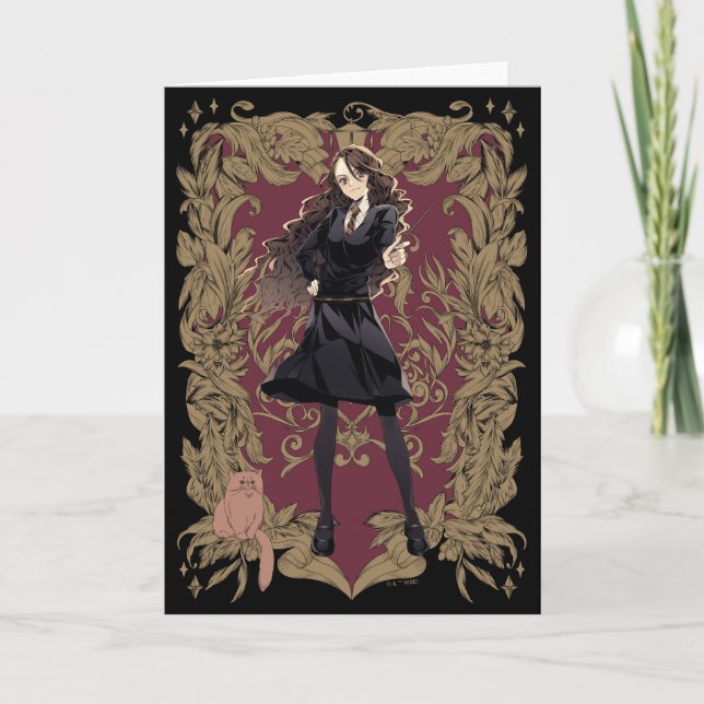 Anime Hermione Granger Verziert Frame Karte (Vorderseite)
