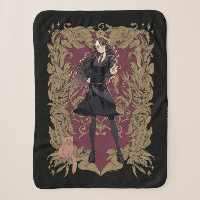 Anime Hermione Granger Verziert Frame Sherpadecke (Vorderseite)