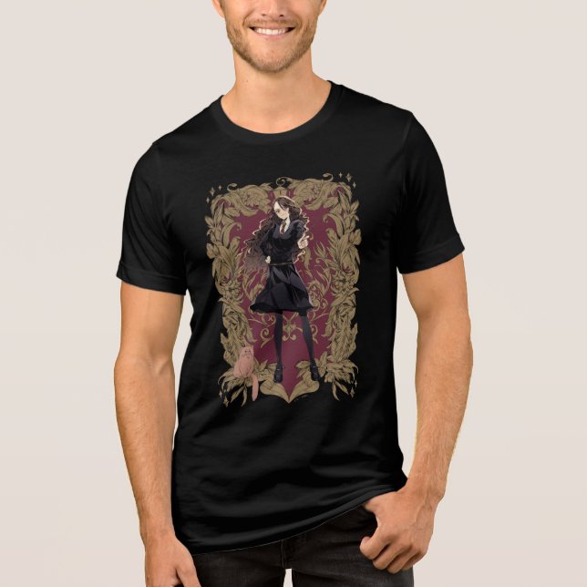 Anime Hermione Granger Verziert Frame Tri-Blend Shirt (Vorderseite)