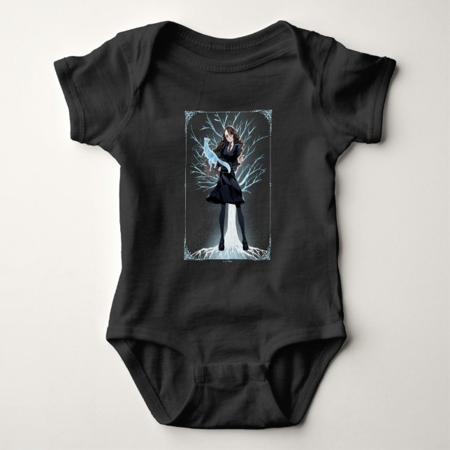 Anime Hermione Grangers Otter Patronus Baby Strampler (Vorderseite)
