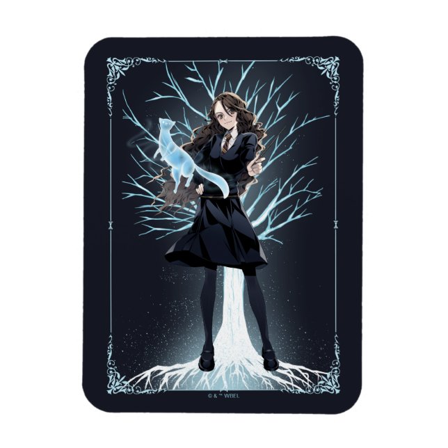 Anime Hermione Grangers Otter Patronus Magnet (Vertikal)