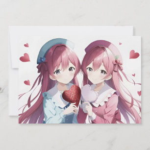 Anime herts Valentine's Day Feiertagskarte
