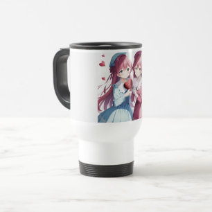 Anime herts Valentine's Day Reisebecher