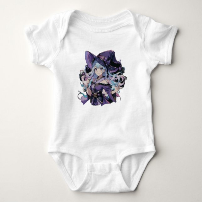 Anime/Hexe/Halloween Baby Strampler (Vorderseite)