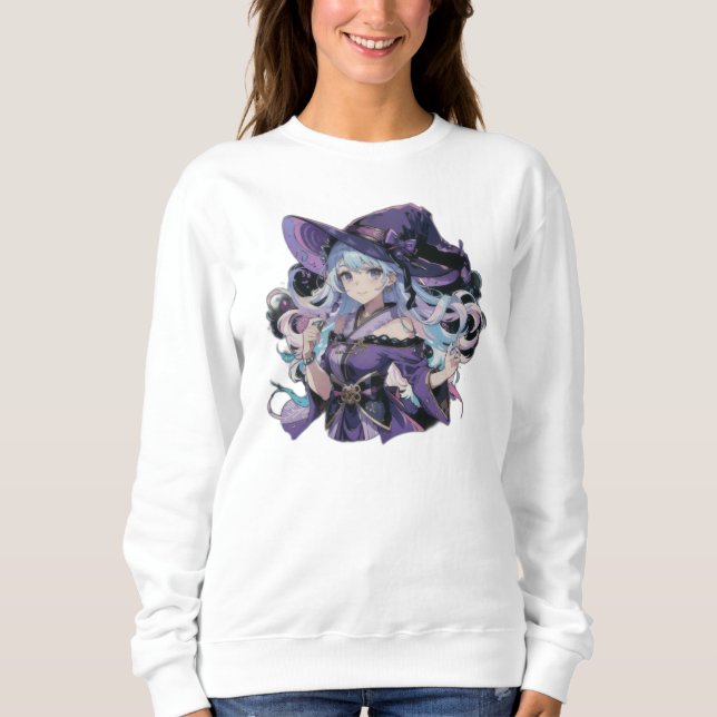 Anime/Hexe/Halloween Sweatshirt (Vorderseite)