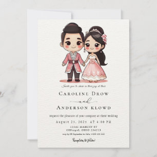 Anime-Hochzeitspaar Einladung