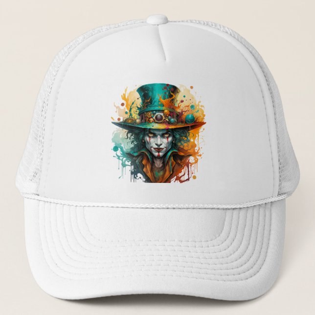 Anime Horror Clown Truckerkappe (Vorderseite)