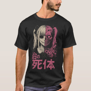Anime-Horror-Manga Gruselig Süß Japanisch Pink Alt T-Shirt