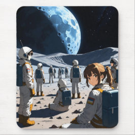 Anime im Weltraum-Mauspad Mousepad