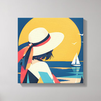 Anime-Inspirierte Serie 9 Jenseits des Blauen Leinwanddruck
