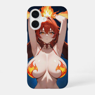 Anime-inspirierter, flammkraftiger, robuster Handy iPhone 16 Hülle
