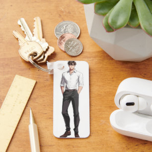 Anime-Junge Hübscher Ikemen Schlüsselanhänger