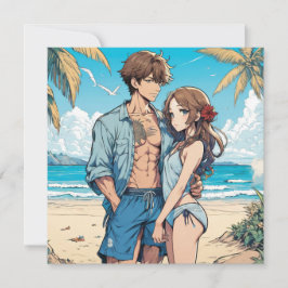 Anime-Junge Mitteilungskarte