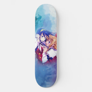 Anime-Junge-Paar Liebe cool Skateboard