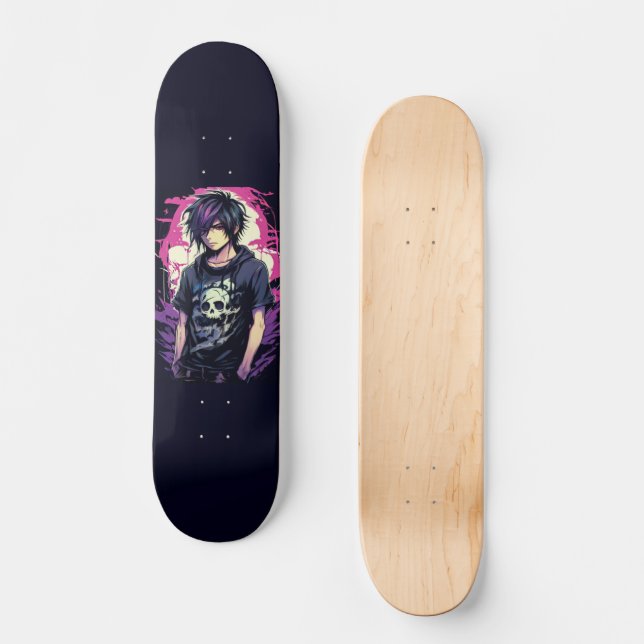 Anime-Junge Skateboard (Vorderseite)