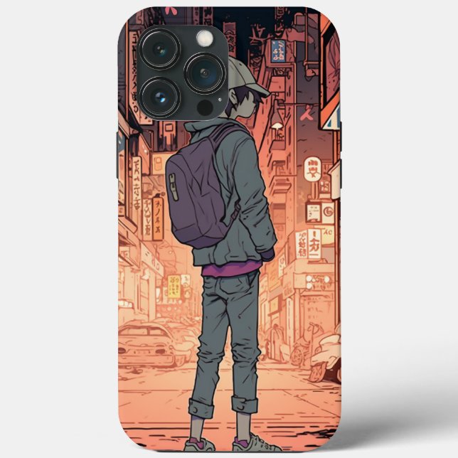 Anime-Jungen-Kunst Case-Mate iPhone Hülle (Rückseite)