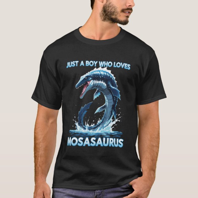 Anime Just A Boy Who Loves Mosasaurus T-Shirt (Vorderseite)