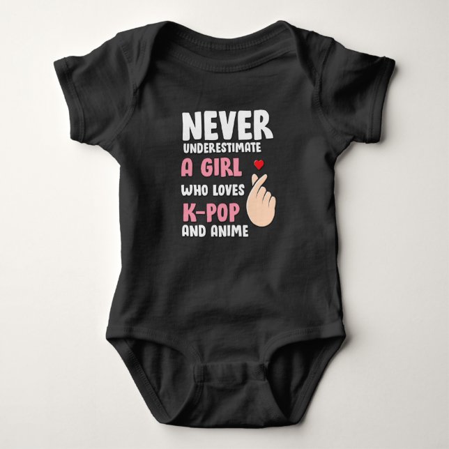 Anime & K-Pop Zitate : Unterschätzen Sie niemals e Baby Strampler (Vorderseite)